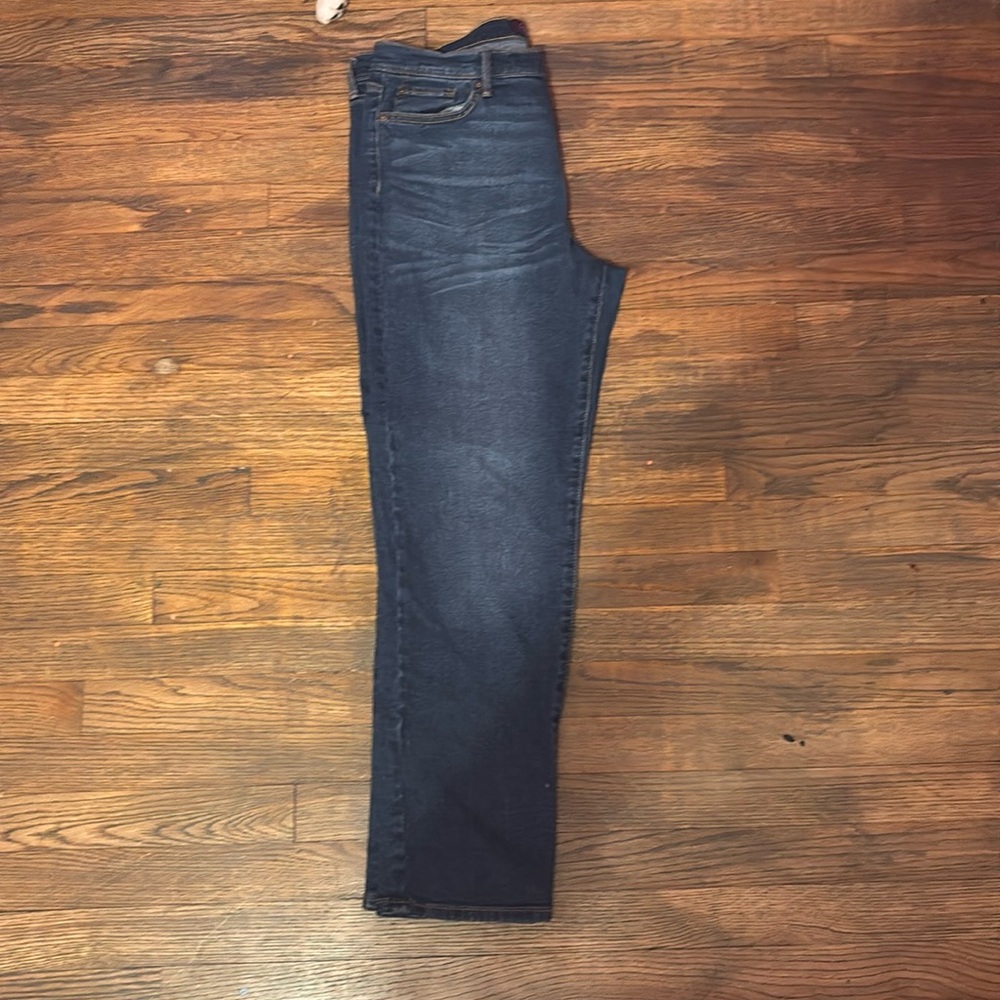 Dark washed Gloria Vanderbilt boyfriend jeans